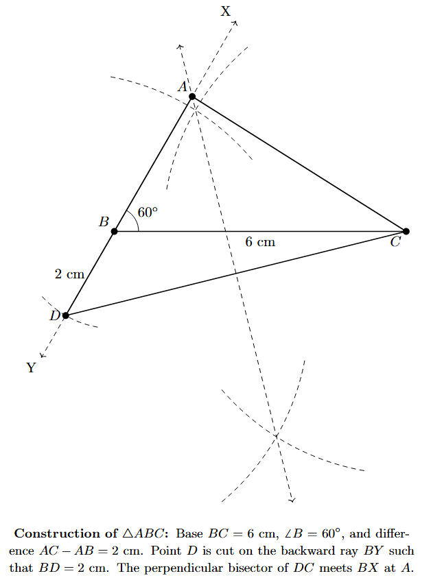 Step 6: A and C are joined to form the required triangle ABC.